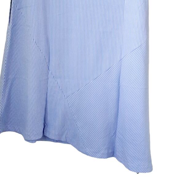 NWT Elizabeth & Clarke Sky Blue Stripe Asymmetrical Sleeveless Dress Size 18W - Picture 8 of 10